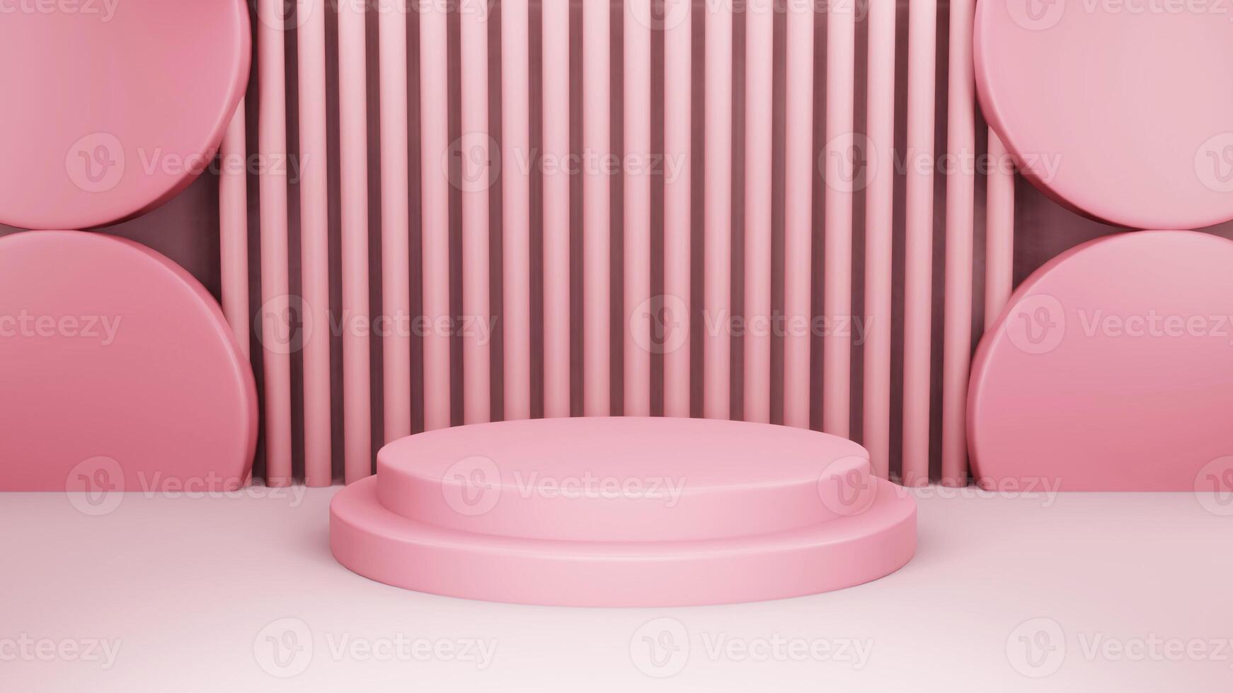 Abstract minimal mock up pastel color Scene, pink geometric shape podium background,3d render photo