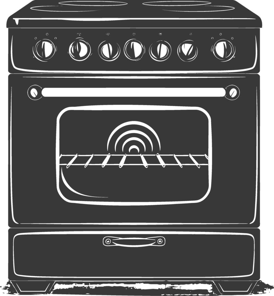 ai generado silueta horno Cocinando herramienta negro color solamente vector