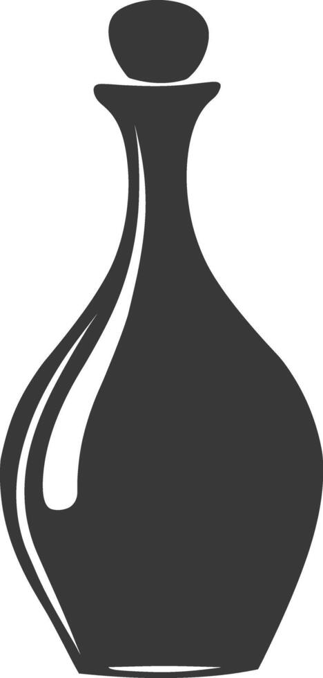 AI generated Silhouette Scandinavian Unique bottle black color only vector