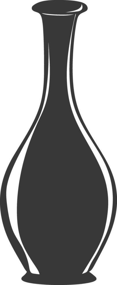 AI generated Silhouette Scandinavian Unique bottle black color only vector