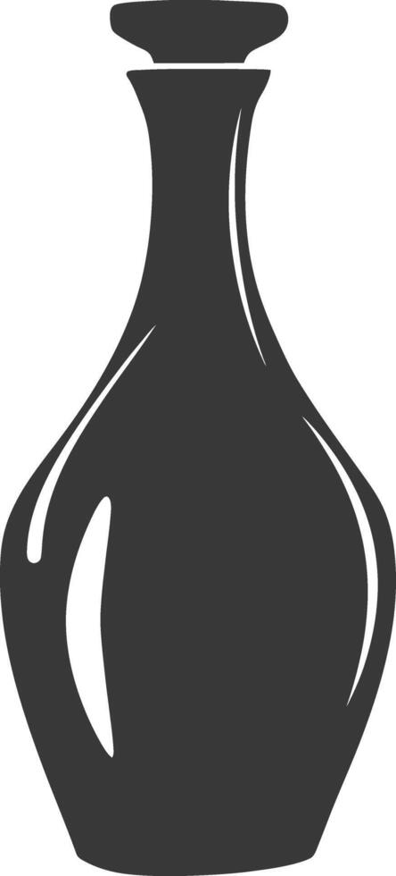 AI generated Silhouette Scandinavian Unique bottle black color only vector