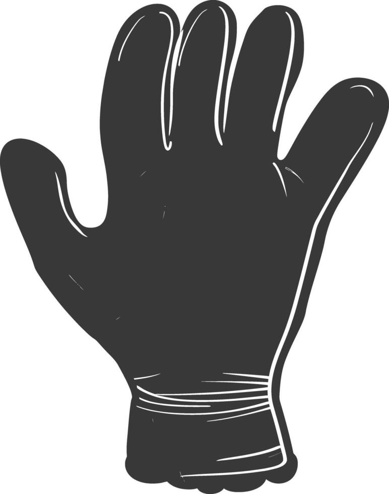 AI generated Silhouette oven glove black color only full vector