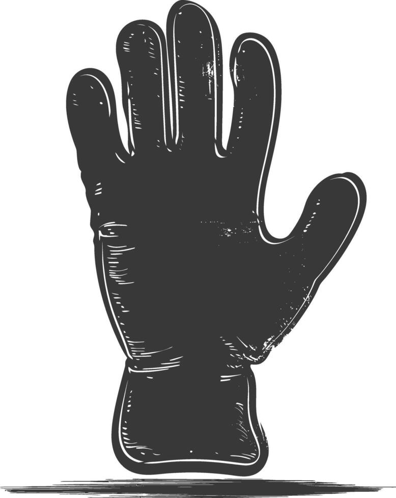 AI generated Silhouette oven glove black color only full vector