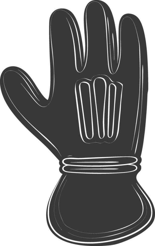 AI generated Silhouette oven glove black color only full vector