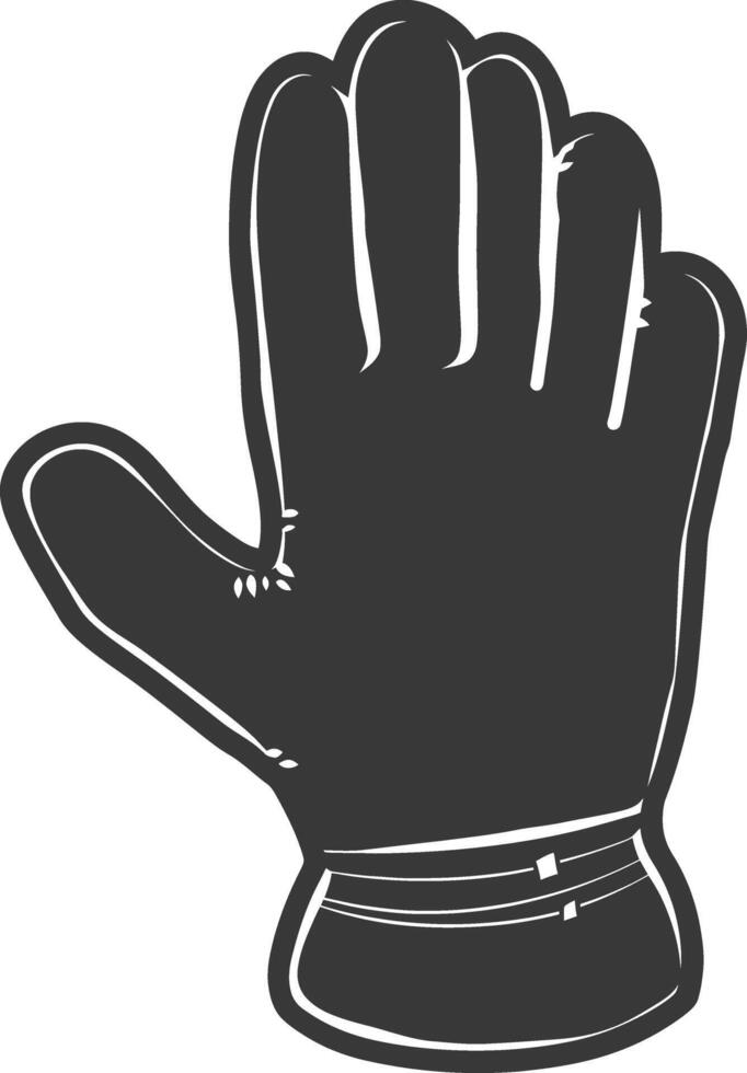 AI generated Silhouette oven glove black color only full vector