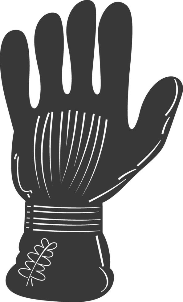 AI generated Silhouette oven glove black color only full vector