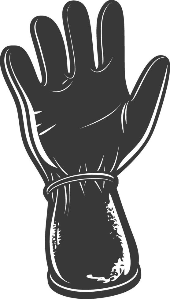 AI generated Silhouette oven glove black color only full vector