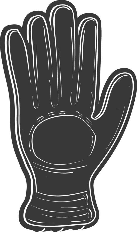 AI generated Silhouette oven glove black color only full vector