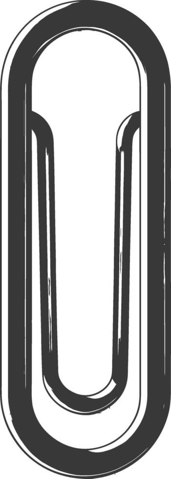 AI generated Silhouette paper clip black color only vector