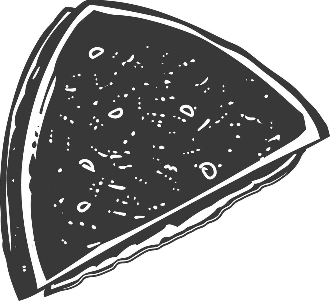 ai generado silueta Quesadilla mexicano comida negro color solamente vector