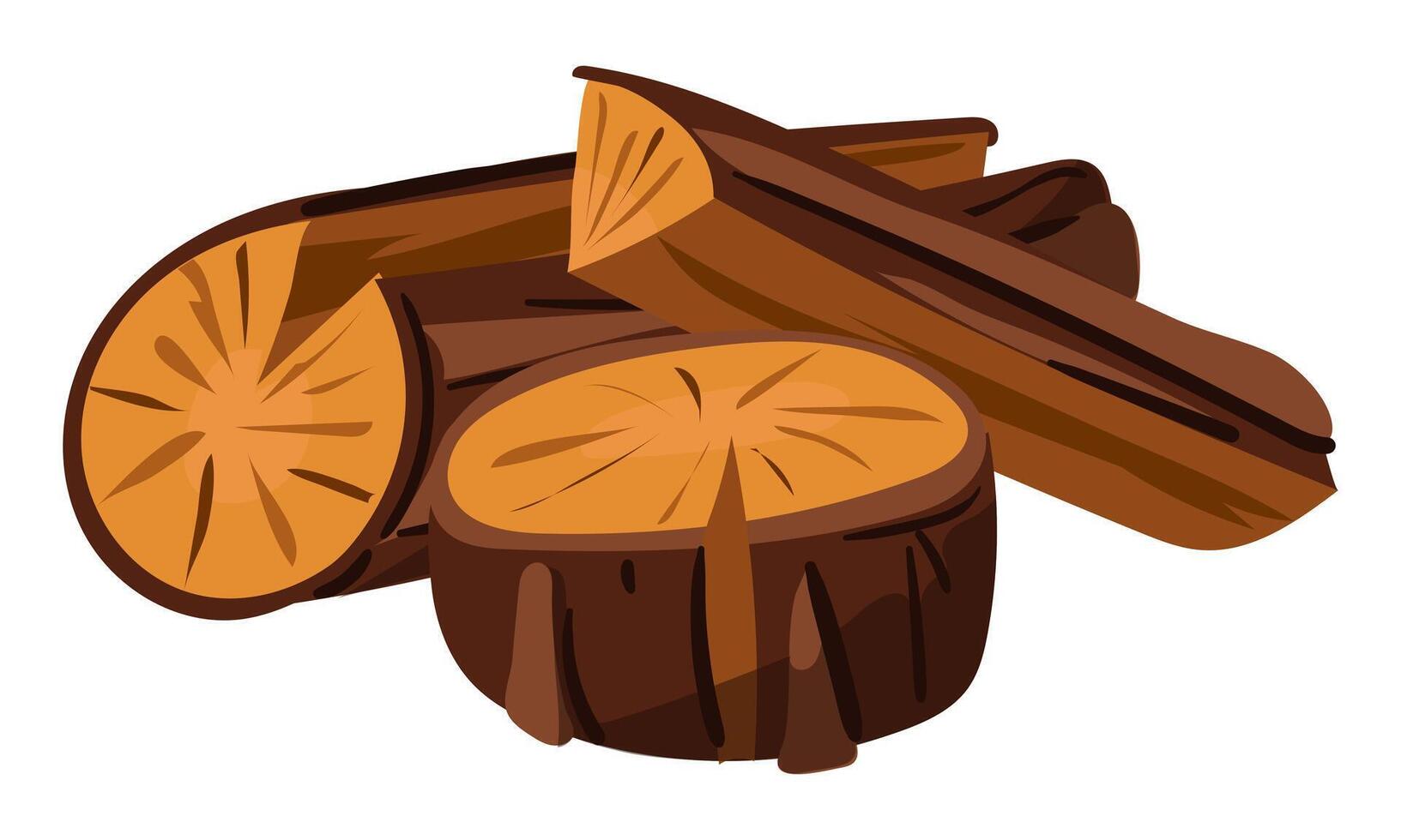 A illustration depicting stacked wooden logs. It can be used for branding, logo creation, or as an icon for timber warehouses, firewood suppliers, or outdoor activities. Isolated tree vector