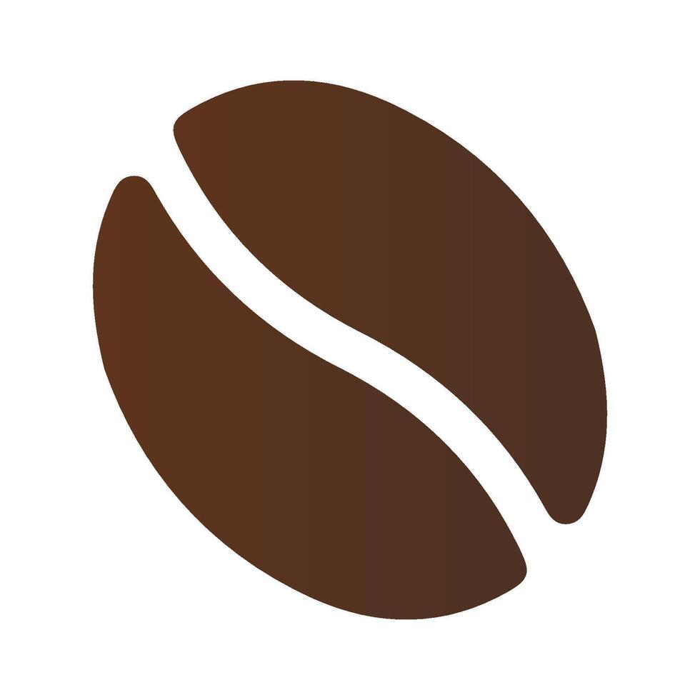 Coffee bean icon isolated on transparant background vector