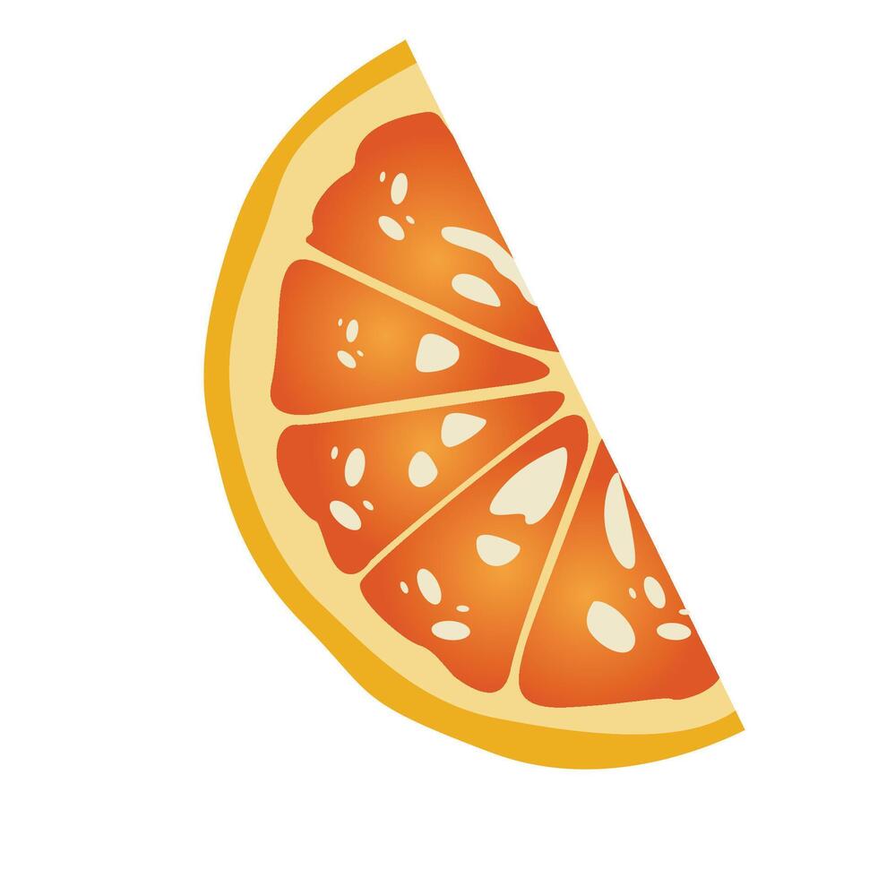 Quarter sliced orange color icon vector