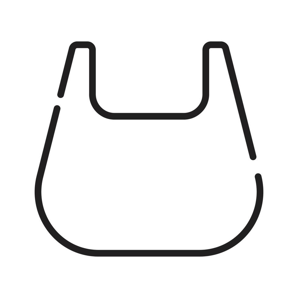 Plastic bag stroke icon vector