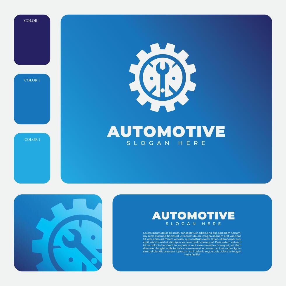 engranaje logo diseño, adecuado para automotor industria marcas vector