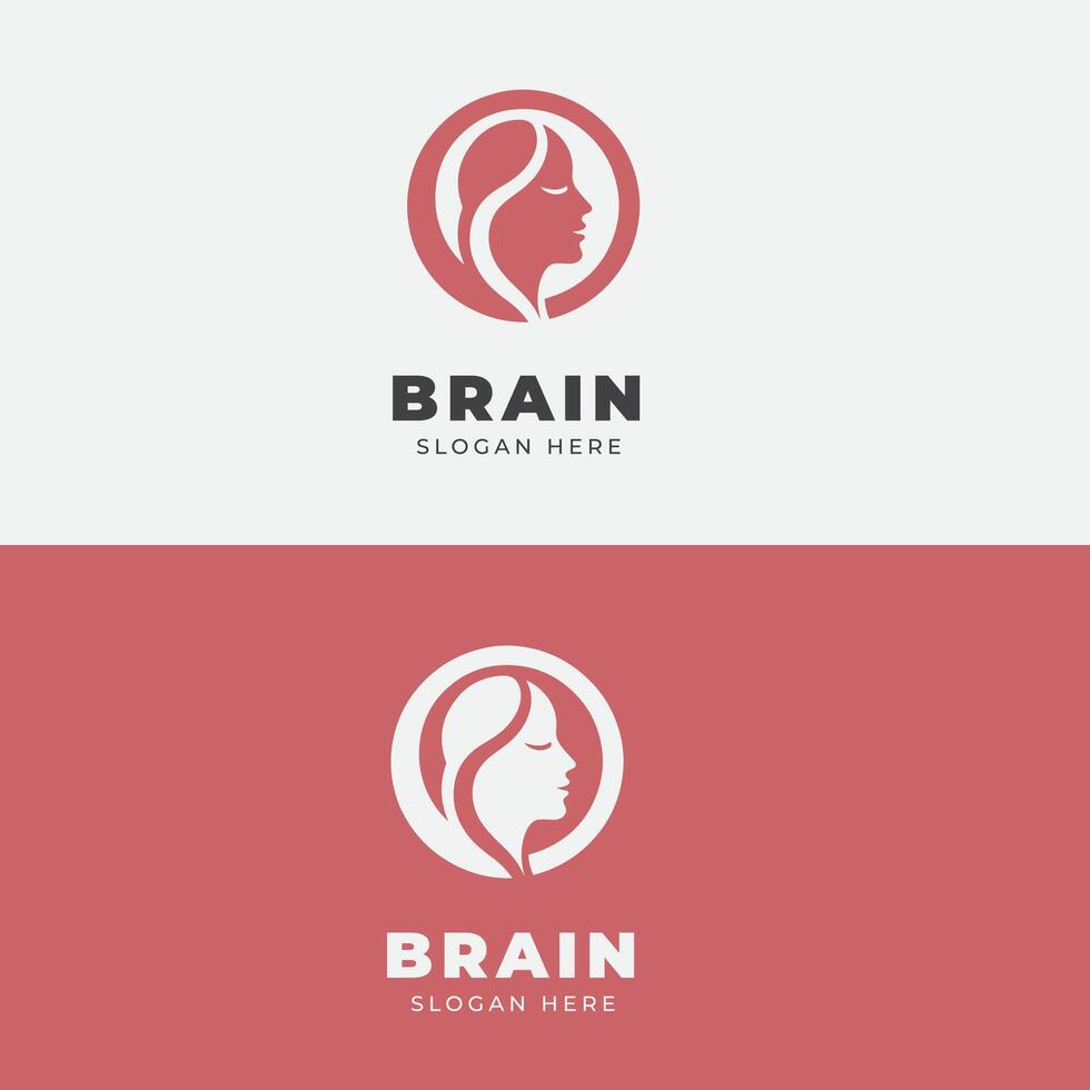 Human head logo design as a symbol of creative ideas vector