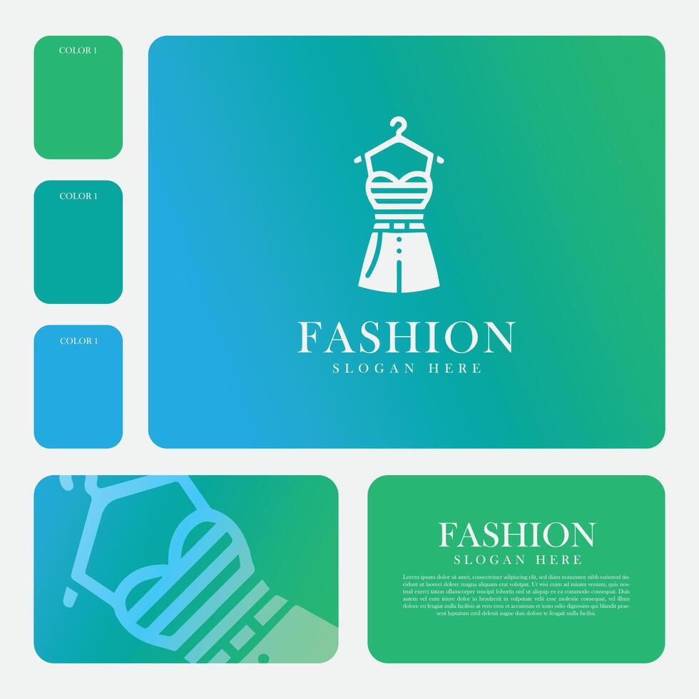 Moda logo diseño, con un minimalista y elegante plano estilo, adecuado para negocio marca logos en el Moda sector vector