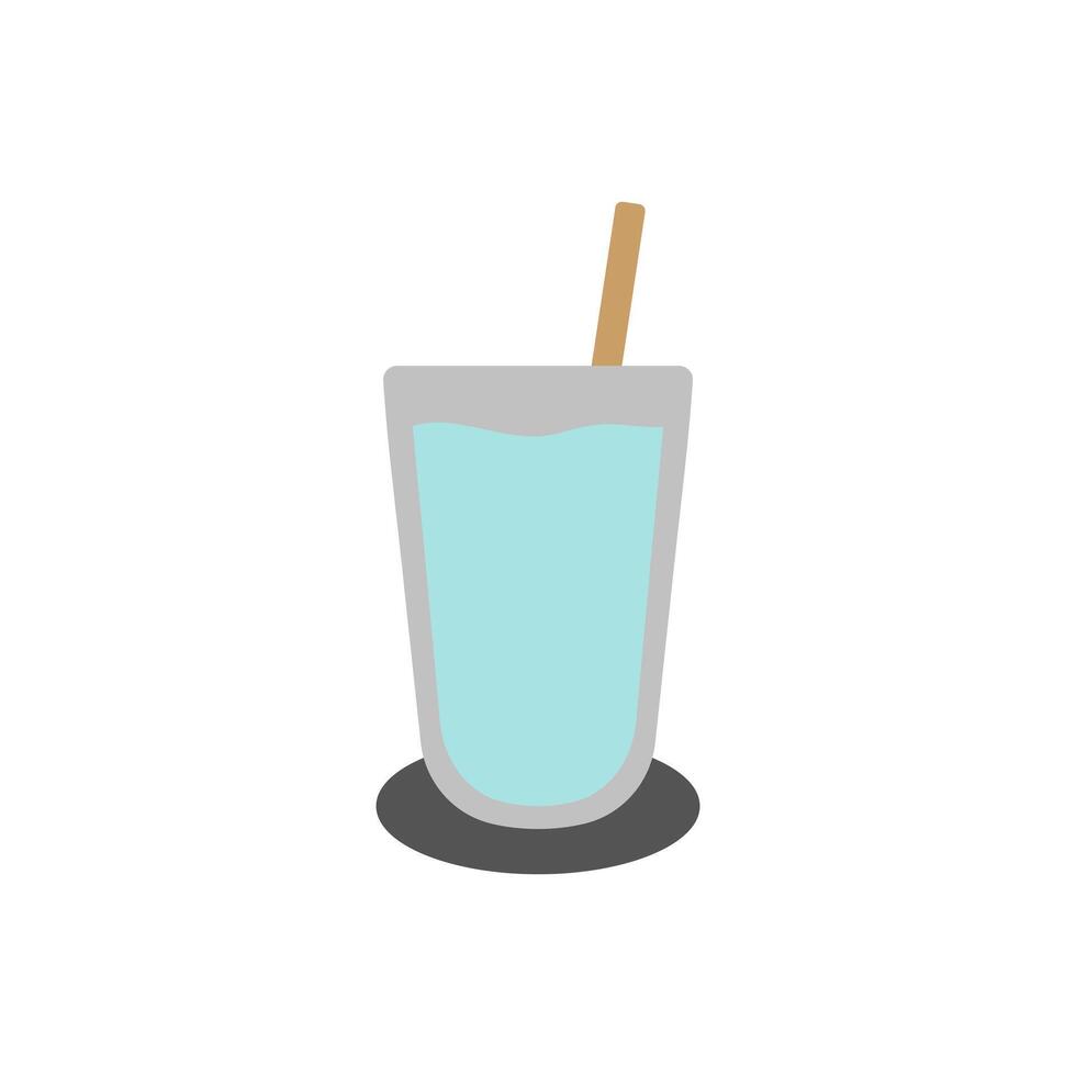 A glass of water. Drink vector