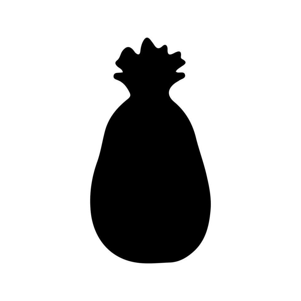 Simple pineapple silhouette icon design vector