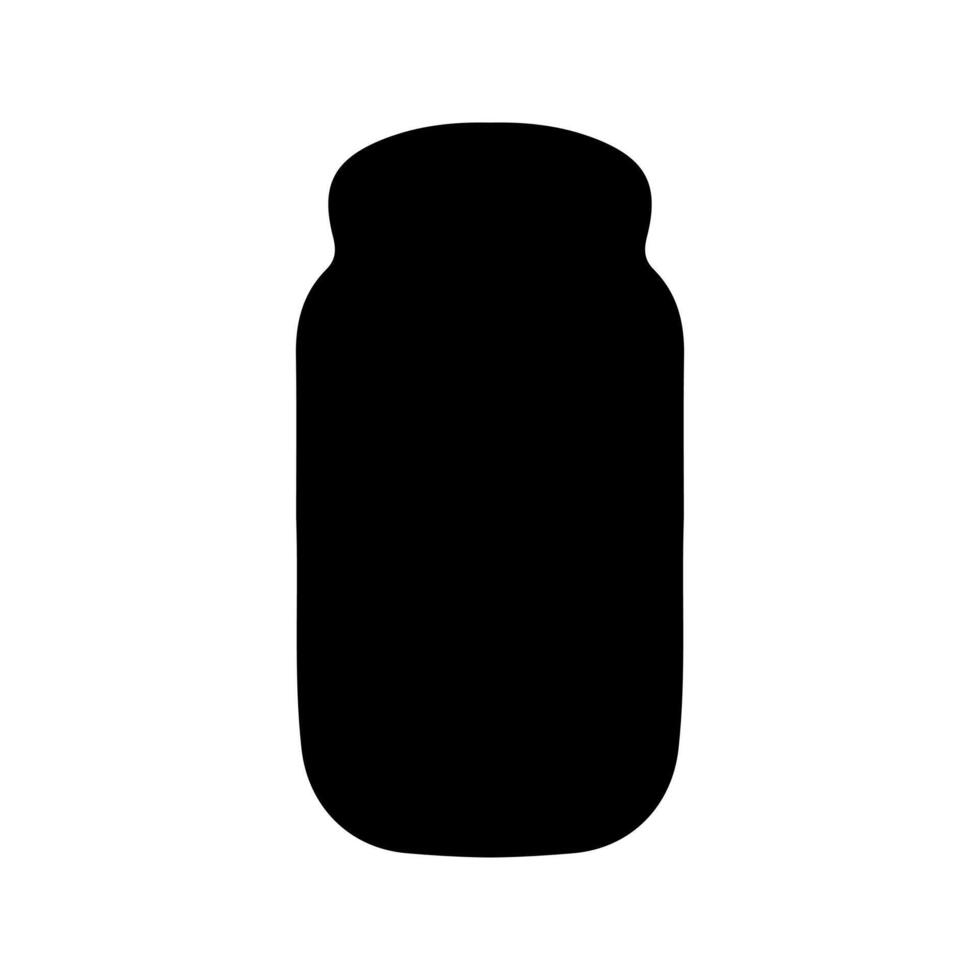 Simple jar silhouette icon design vector