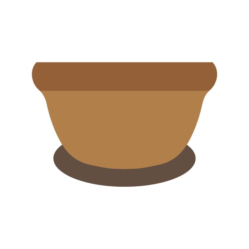 Simple bowl icon. Tableware flat design vector