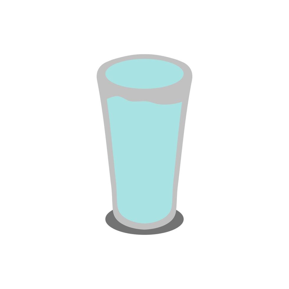 A glass of water. Drink vector