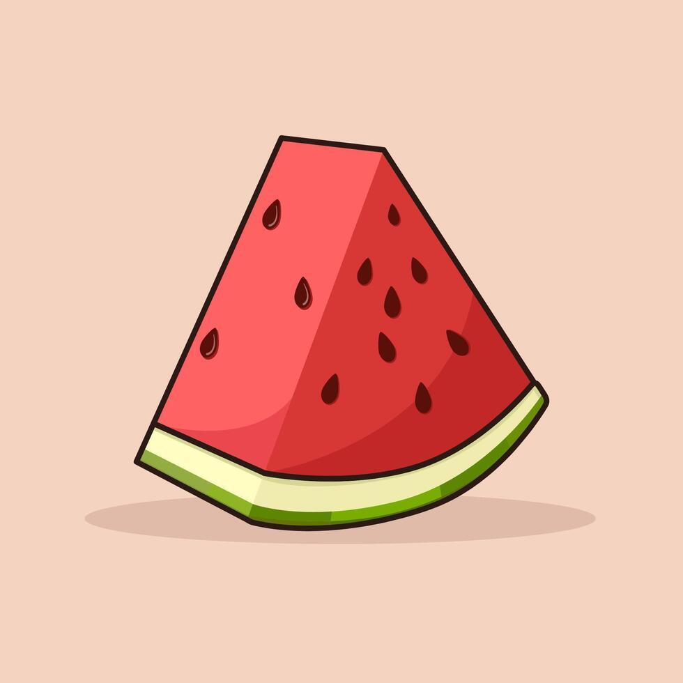 ilustración de fruta de sandía vector