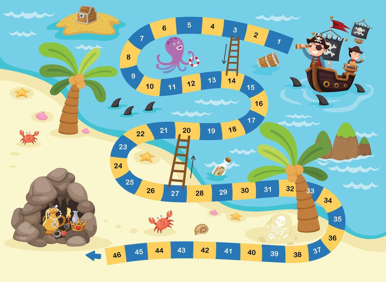 Educational maze game for children illustration vector