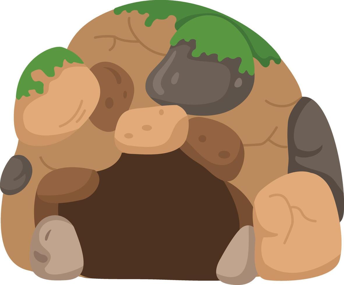 illustration of cave stone vector