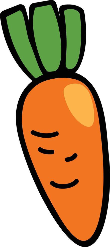 Hand drawn carrot illustration, vector