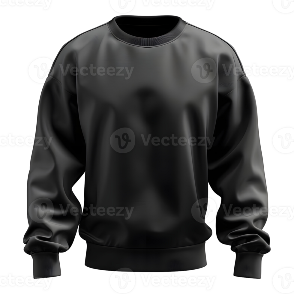 Black Winter Hoodie on Transparent background - png