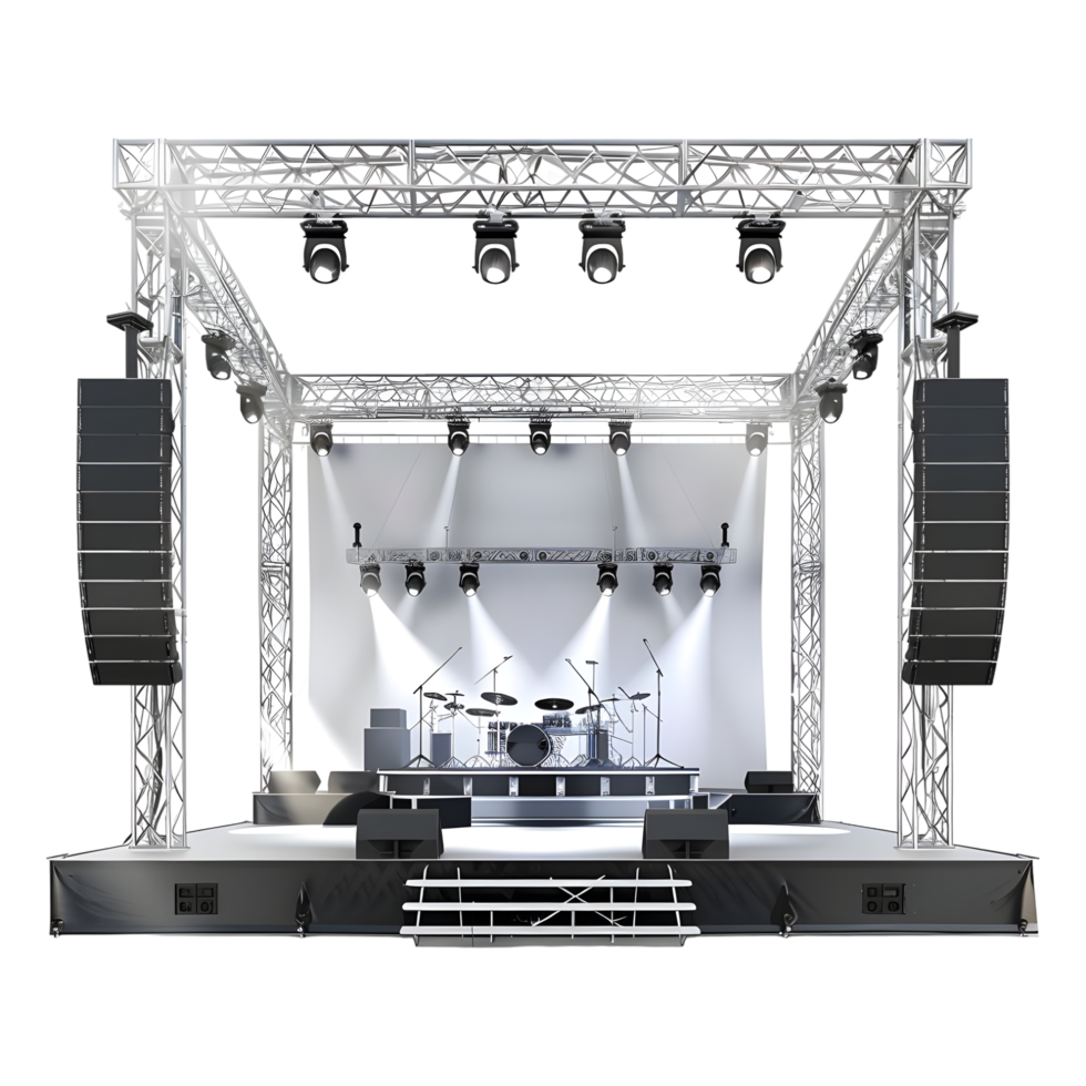 Party Festival Stage on Transparent background - png