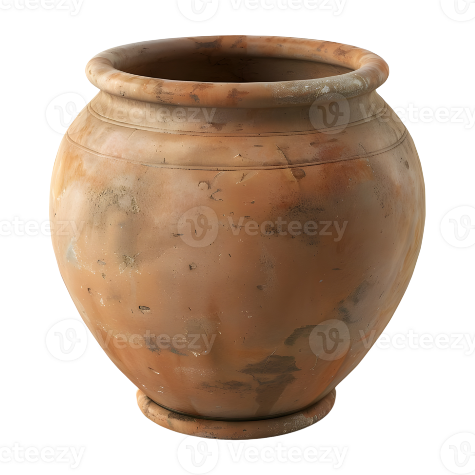 Clay Pot on Transparent background - png