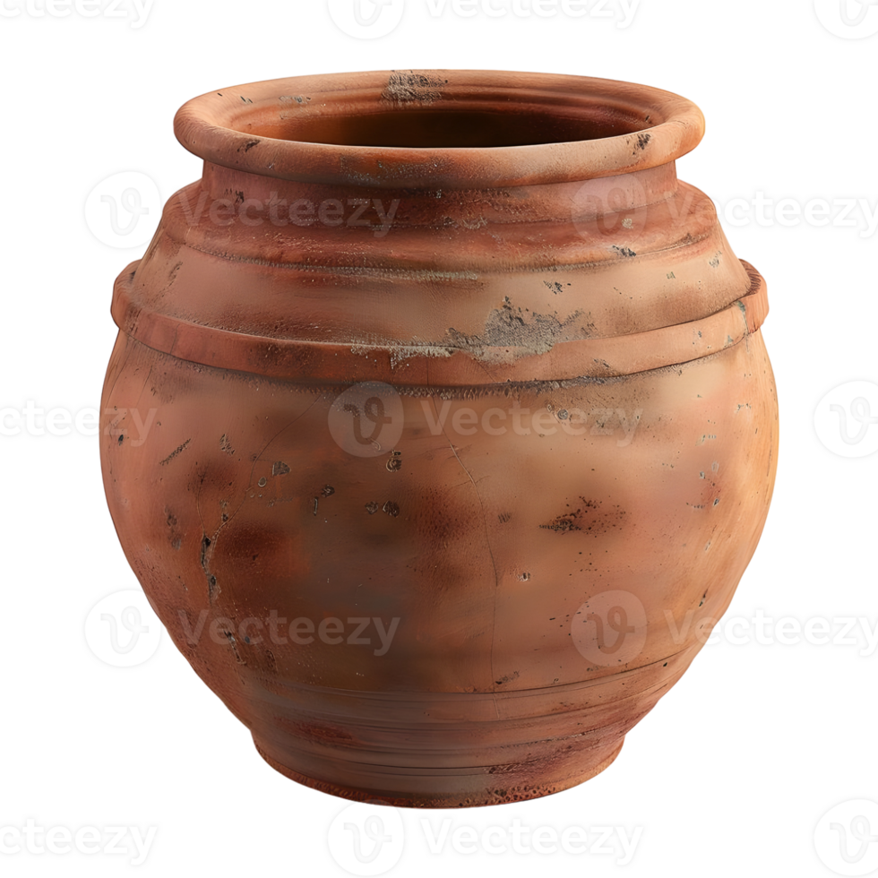 Clay Pot on Transparent background - png