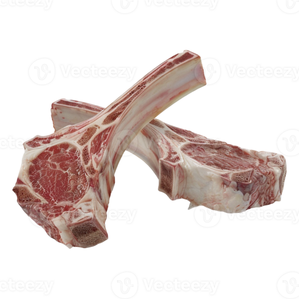 3D Rendering of a Lamb Champ on Transparent Background - png