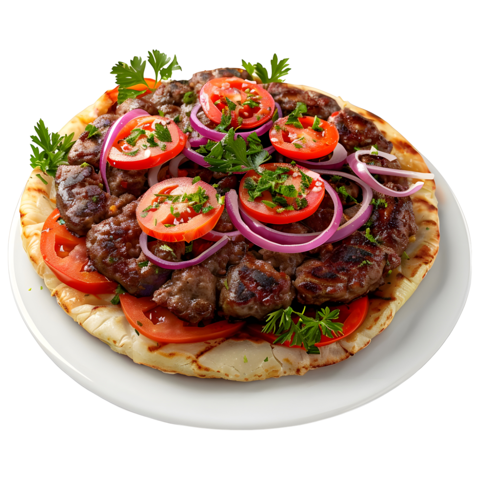 3D Rendering of a Donor Kebab Pita on Transparent Background - png