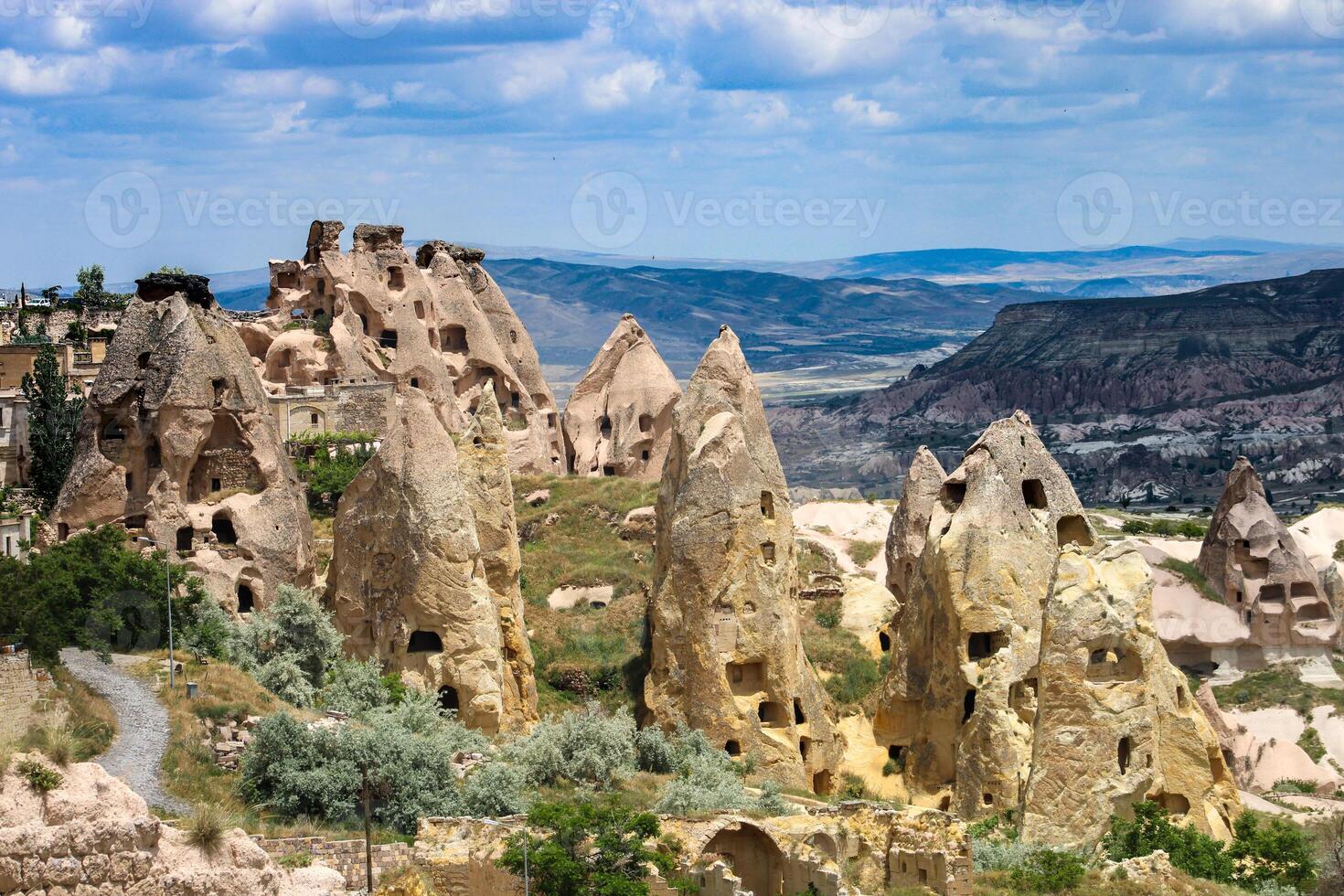 Beautiful landscape Cappadocia stone and Goreme national park Nevsehir Turkey. photo