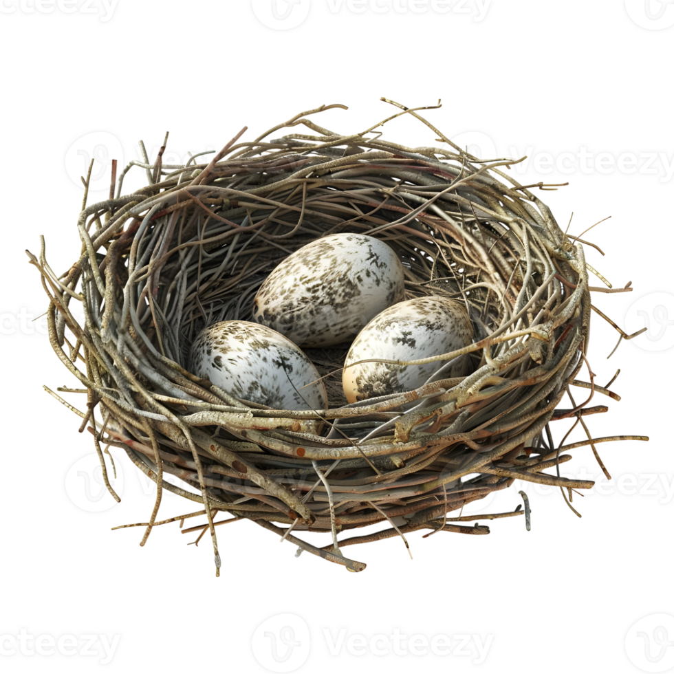 Eggs in a Nest on Transparent background - png