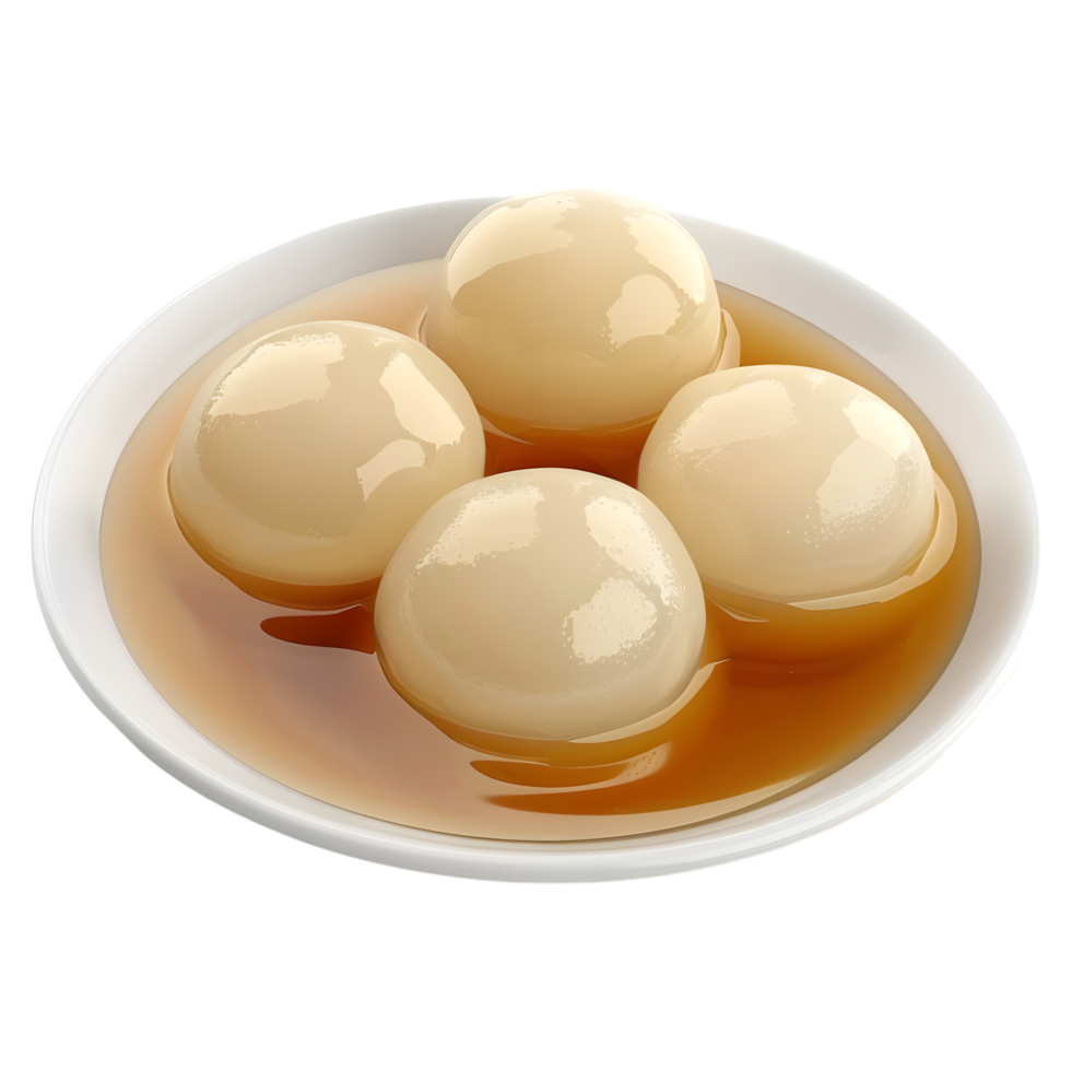 3D Rendering of a White Eggs in a Bowl on Transparent Background - png