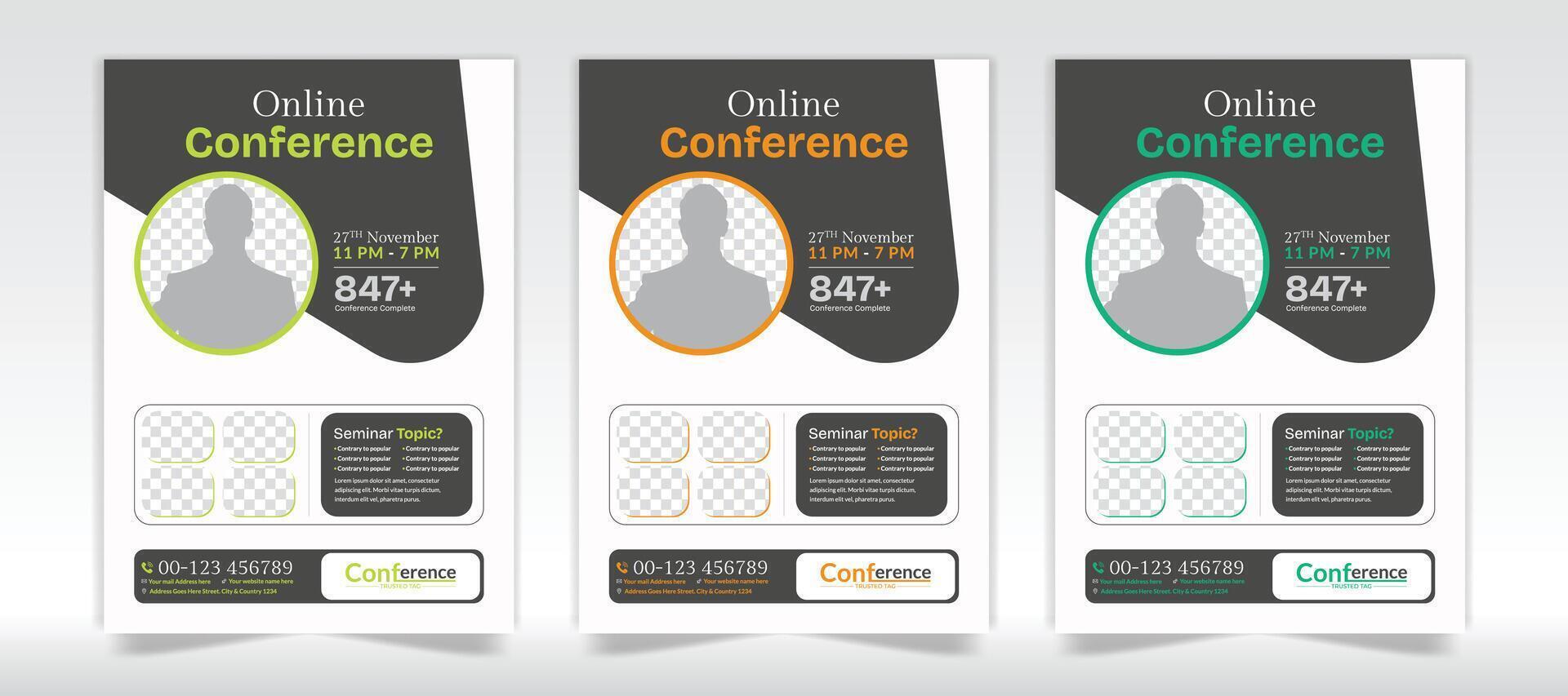 Workshop flyer design and Event conference flyer design template layout vector