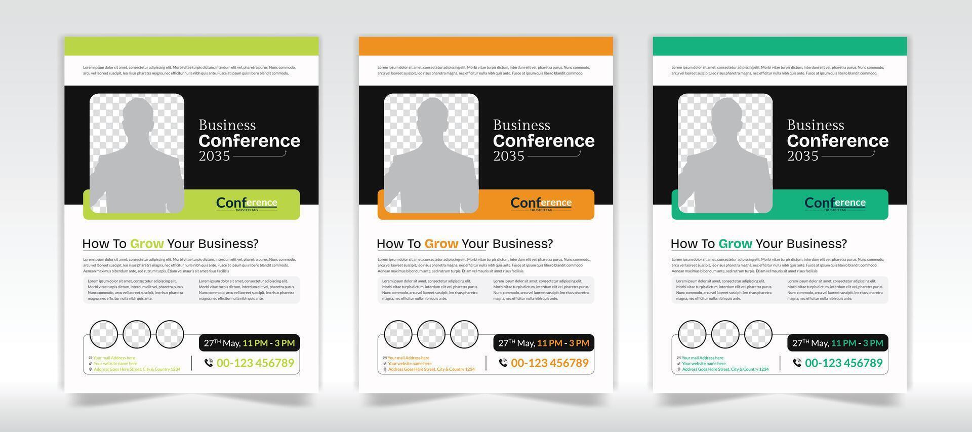 Corporate invitation business workshop and Meeting conference flyer template design vector