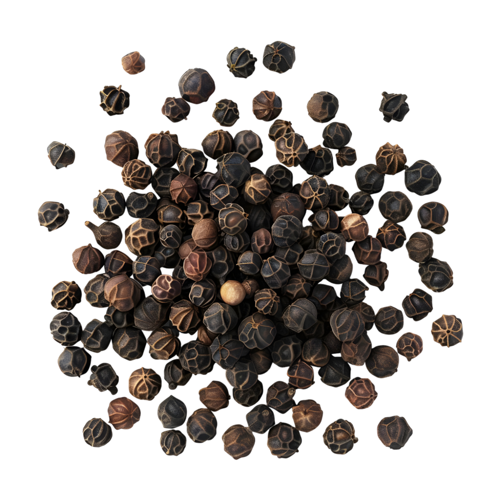 Aromatic Black Pepper on Transparent background - png