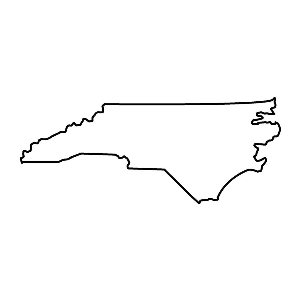 North Carolina map in vector