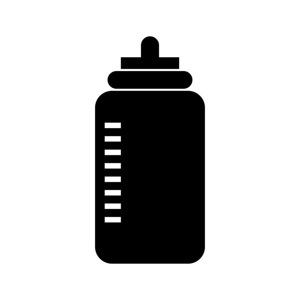 Baby bottle icon on white background vector