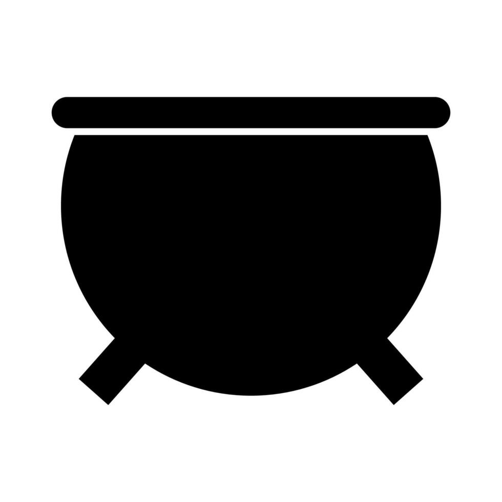 Cauldron icon on white background vector