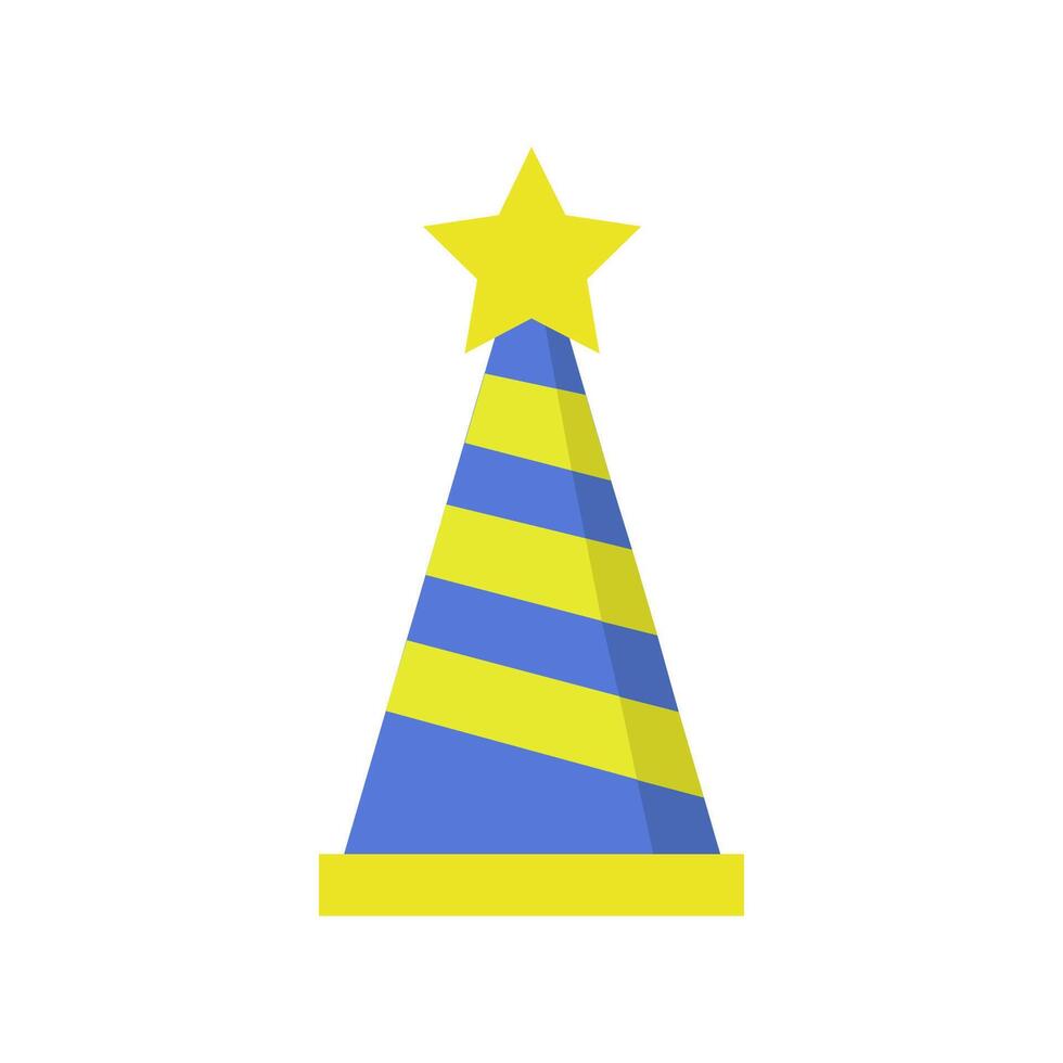 cumpleaños sombrero ilustrado en vector