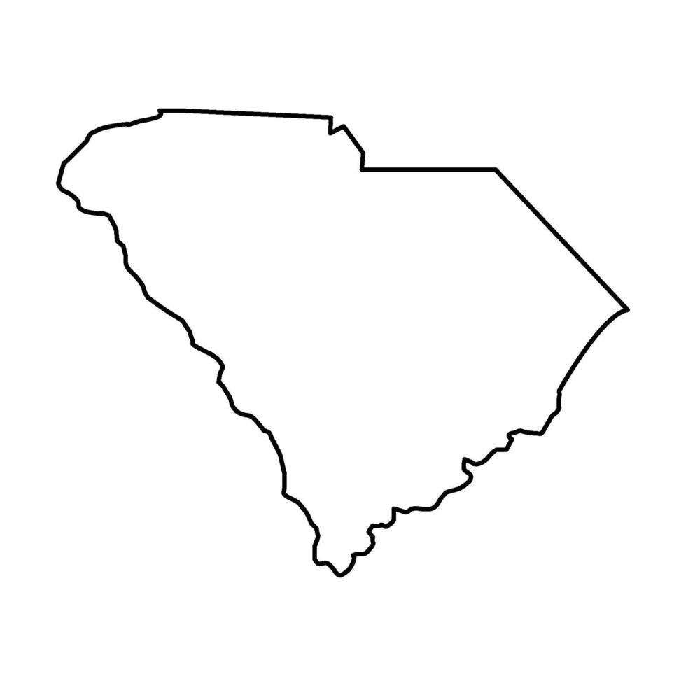 South Carolina map in vector