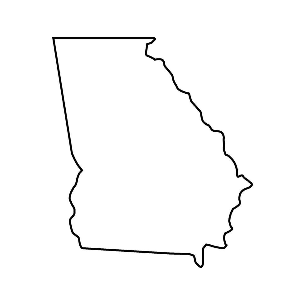 Georgia map in vector