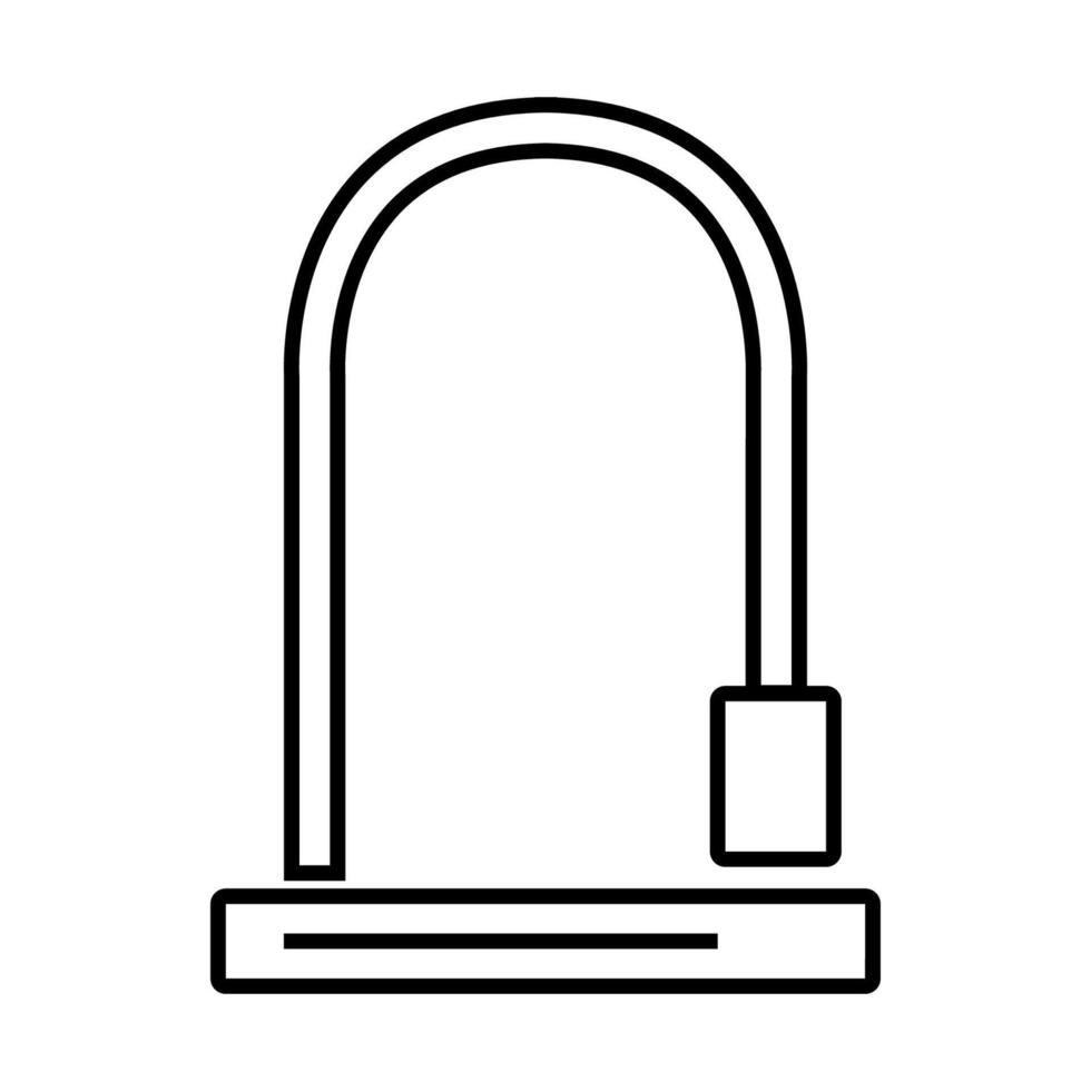 Bike lock icon on white background vector