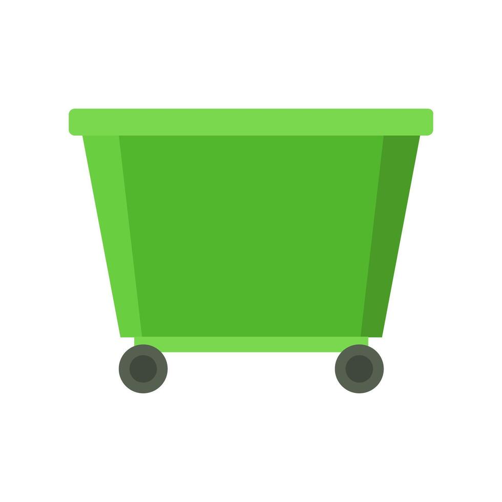 Bin illustrated in vector